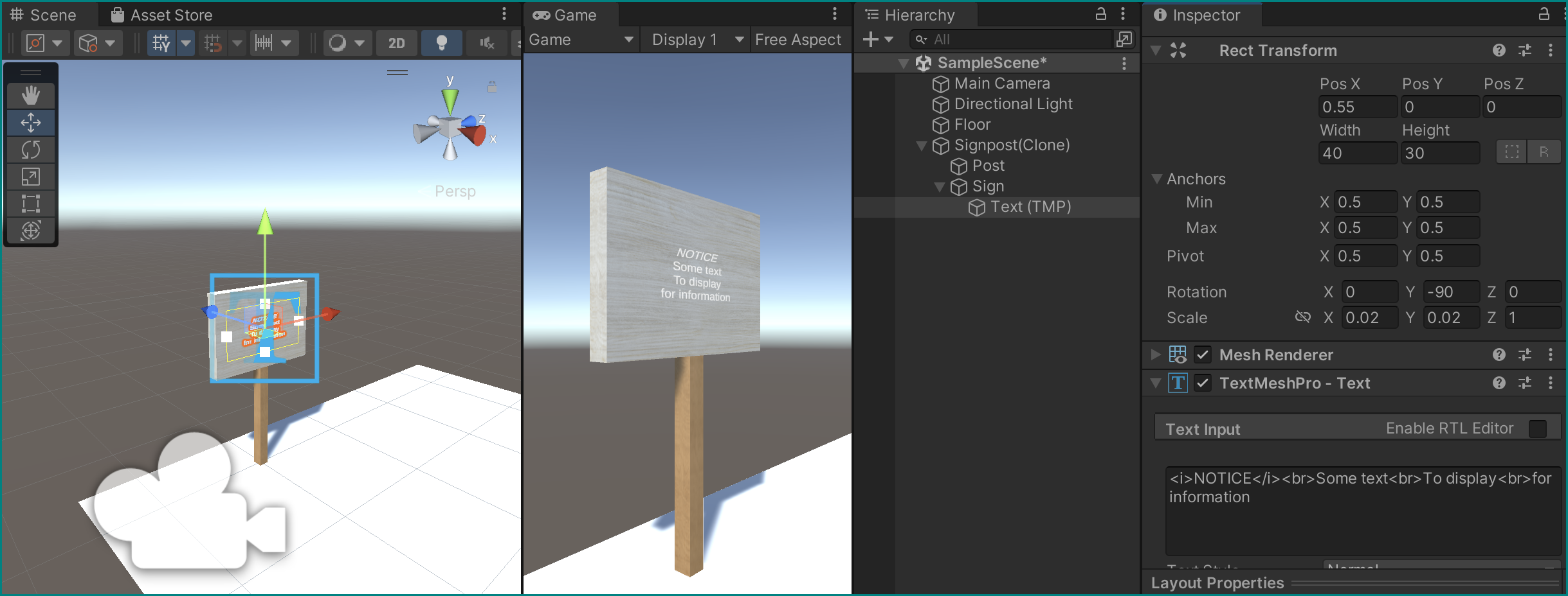 Wooden signpost